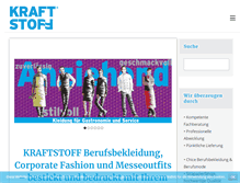 Tablet Screenshot of kraftstoff-fashion.de